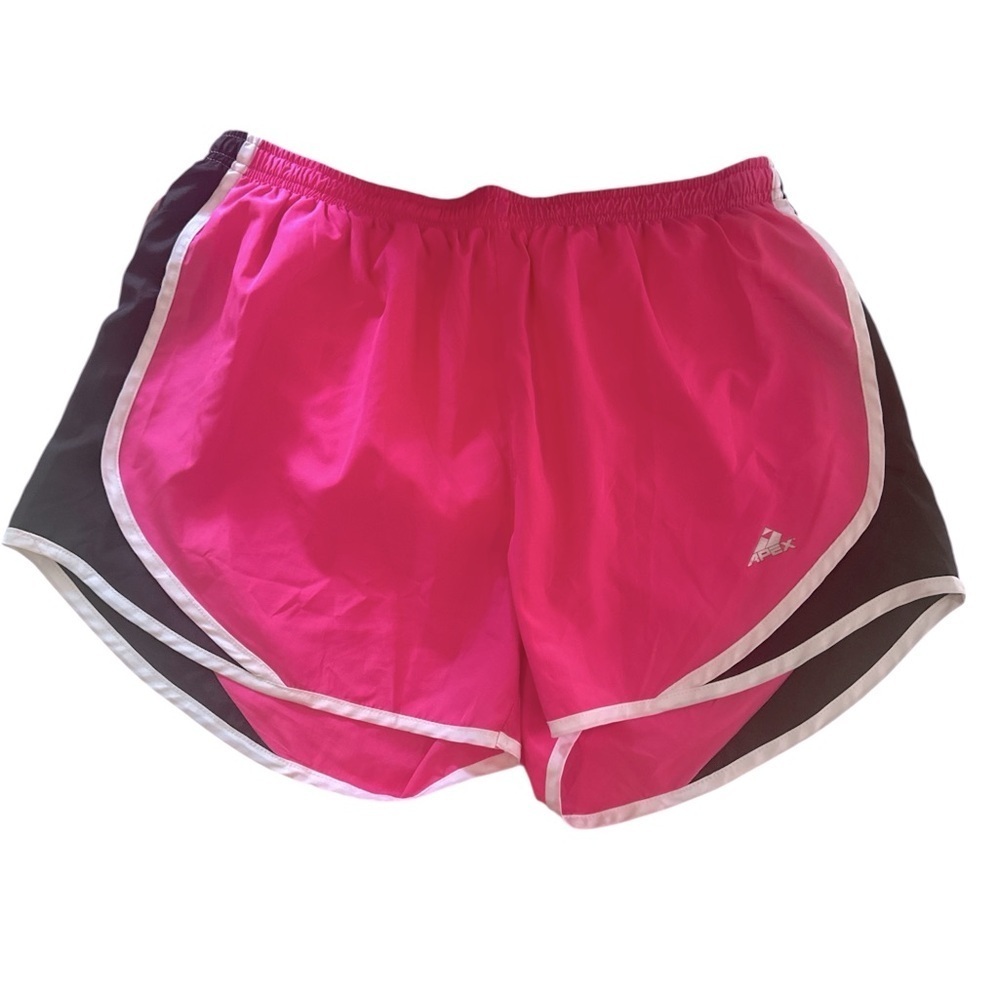 Apex Athletic Shorts Size Large Hot Pink Elastic Waistband White Lining